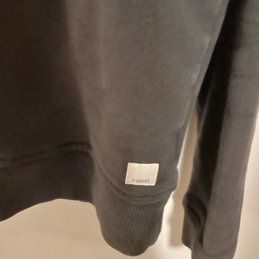 Vuori Restore Sweatshirt Half Zip Boxy Washed Small Black - Picture 6 of 8